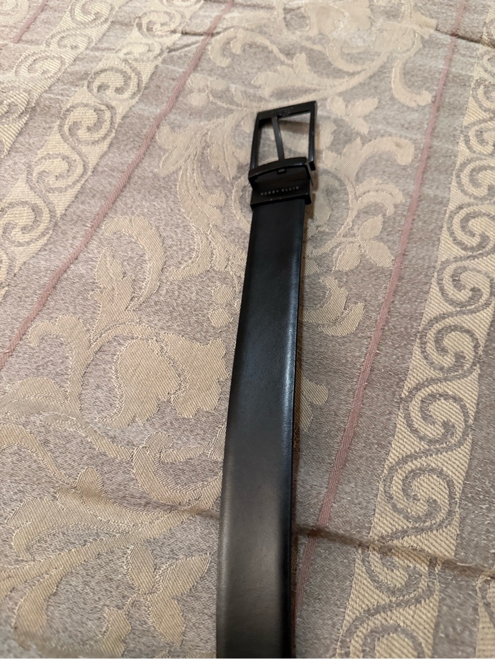 Perry Ellis Black Men's Leather Belt 32 inch -